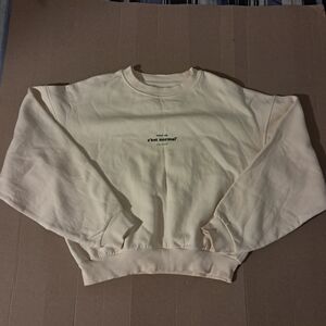 Women's Cream Crewneck Sweater